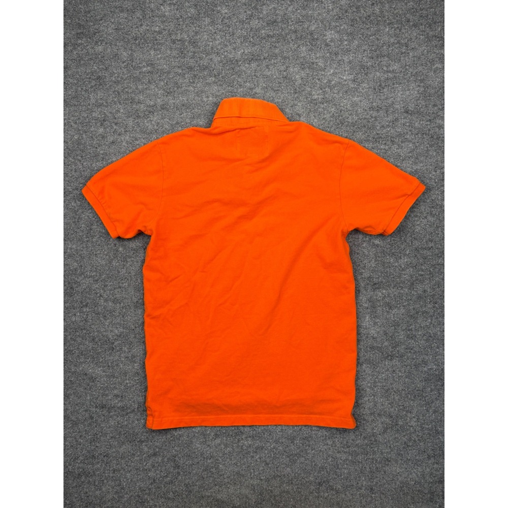 Abercrombie & Fitch Mens Muscle Fit Polo Shirt Orange Cotton Large Short Sleeve - Picture 9 of 11